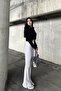 Flared High Waist Comfortable K Ribbed Knit Leggings Pants - 5