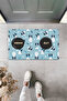 High Quality Digital Printing Blue French Eat Drink Door Front Mat