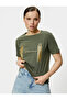 Slogan Printed T-Shirt Crew Neck Short Sleeve Cotton Standard Fit - 2