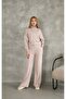 Piped Zip Wide Leg Modal Fabric Tracksuit Set - 2