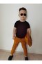 Burçak Boutique Boys' Mustard Color Trousers / Jackets / T-Shirts 3-Piece Combination - 3