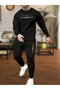 Men's Casual 2-Piece Set: Comfortable Long Sleeve T-Shirt & Lace-Up Sweatpants - Size Choices Xxs-7Xl