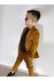 Burçak Boutique Boys' Mustard Color Trousers / Jackets / T-Shirts 3-Piece Combination - 4