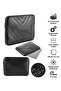 15-15.6 Inch Notebook Laptop Bag - Faux Leather MacBook Protective Case - Black (39X28.5 cm) - 4