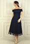 Madonna Collar Lined Skirt Chiffon Pleated Dress Slim Fit