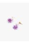 Floral Shiny Earrings Beaded Large Size Dangle - 2
