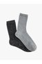 Set of 2 Socks Metallic Multicolored
