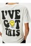 Smileyworld ®   Oversize T-Shirt Printed on the Back Crew Neck Licensed - 5