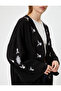 Midi Kimono Embroidered Oversize Asymmetrical Cut - 5