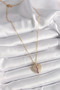Ramia-Premium |   316L Steel Gold Color Chain Zircon Stone Heart Model Women's Necklace Tj-Bko9644 |   Tg.Ty - 2