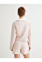 Tweed Jacket Pearl Button Detailed Baby Collar Long Sleeve Pocket - 4