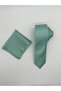 Limited Edition Green Handmade Abraham Fabric Tie & Handkerchief - 5
