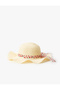 Straw Hat with Cherry Ribbon Detail