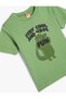 Dinosaur Printed Cotton Short Sleeve T-Shirt - Crew Neck - 3