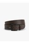 Leather Look Belt with Metal Buckle