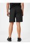 Basic Sports Shorts with Lace Waist and Pocket Detail - 4