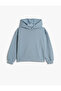 Basic Hooded Sweatshirt Long Sleeve Cotton Blend