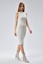 Glittered Stand Collar Knitwear Dress - 2