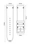 R4142W Leather Strap - Black-White - 20mm - 2