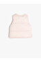 Round Neck Quilted Puffer Vest with Pocket Detail - 2