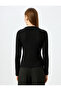 Women's Black Textured Blouse - 4