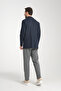 Men's Slim Fit Fabric Trench Coat with Zipper-Buttons - 6