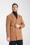 Regular Fit Double Breasted Metal Button Detailed Cashmere Coat - 3