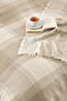 Beige Plaid Gunes Model - Double Pique 200X230 - 2