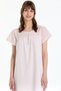 Women's 100% Cotton Nightgown / Eyelet Embroidery and Paneled Details / Powder Pink and Baby Blue Color Options.