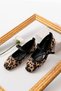 Dute Leopard (1 cm Heeled) Round Toe Ballerinas with Helmet - 5