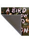 Marbling Collection Modern Decorative Carpet with Bird and Text Detailed Woven Base Ebru48 - 4