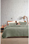 Sage Green 100% Cotton Waffle Single Bedspread Without Fringe 160X240 cm