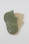 2-Piece Sneakers Non-Slip Colors Combed Cotton Socks 20104 Nile Beige - 6