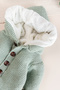 Knitwear Knitted Welsoft Lined Hooded Winter Baby Rompers - 5