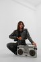New Season Antique Effect Zipper Detailed Crop Women's Gray Leather Jacket 24W08022 - 3