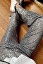 Women's Elastic Waist Sequin Wide-Leg Pants - 7