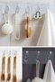 Pack of 5 6x6cm Transparent Strong Self-Adhesive Door Wall Hanger Heavy Load Bearing