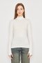 Women's Cream Finger Detail Turtleneck Lycra Bodysuit 173 - 4