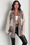 Women's Leopard Standard Size Oversize Cardigan with Sleeves and Pocket Knitwear - 3