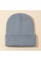 Unisex Folded Black and White and Gray 3-Piece Winter Beanie Set - 2