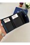 Genuine Leather Women's Wallet, Convenient in Size, Fits in Any Bag, Melen Crocodile Pattern, Navy Blue - 3