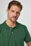 Men's Classic Fit Comfortable Cut 100% Cotton Plain Pique Green Polo Collar T-Shirt - 3