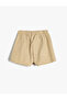 تنورة مطوية للبنات باللون البيج - 2