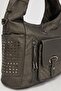Gray Side Studded Shoulder Bag - 3