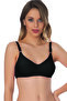 4-Piece Padded Covered No-Wire Wireless Gathering Women's Combed Cotton Bra 3301 - 2
