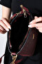 Burgundy Bucket Model Printed-Textured Women's Bag Single Compartment Cross Strap Shoulder and Hand Bag Stylish Modern - 7