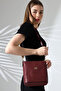Burgundy Bucket Model Printed-Textured Women's Bag Single Compartment Cross Strap Shoulder and Hand Bag Stylish Modern - 4