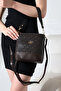 Brown Bucket Model Printed-Textured Women's Bag Single Compartment Cross Strap Shoulder and Hand Bag Stylish