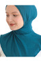 Women's Neck Collar Hijab Hijab Practical Sports Bonnet - Turquoise - 4