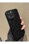 iPhone 15 Pro Compatible Case Matte Black Leopard Pattern Soft Camera Protection Cover - 5
